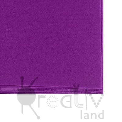 Фетр листовой мягкий 1,5мм/ цв.темно-фиолетовый/ размер 20х30см/ арт.1635/ уп.10шт/ фас.1 уп.